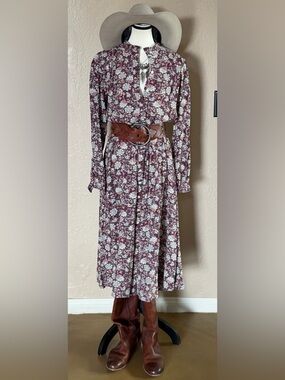 Loft Western Floral Shirtdress